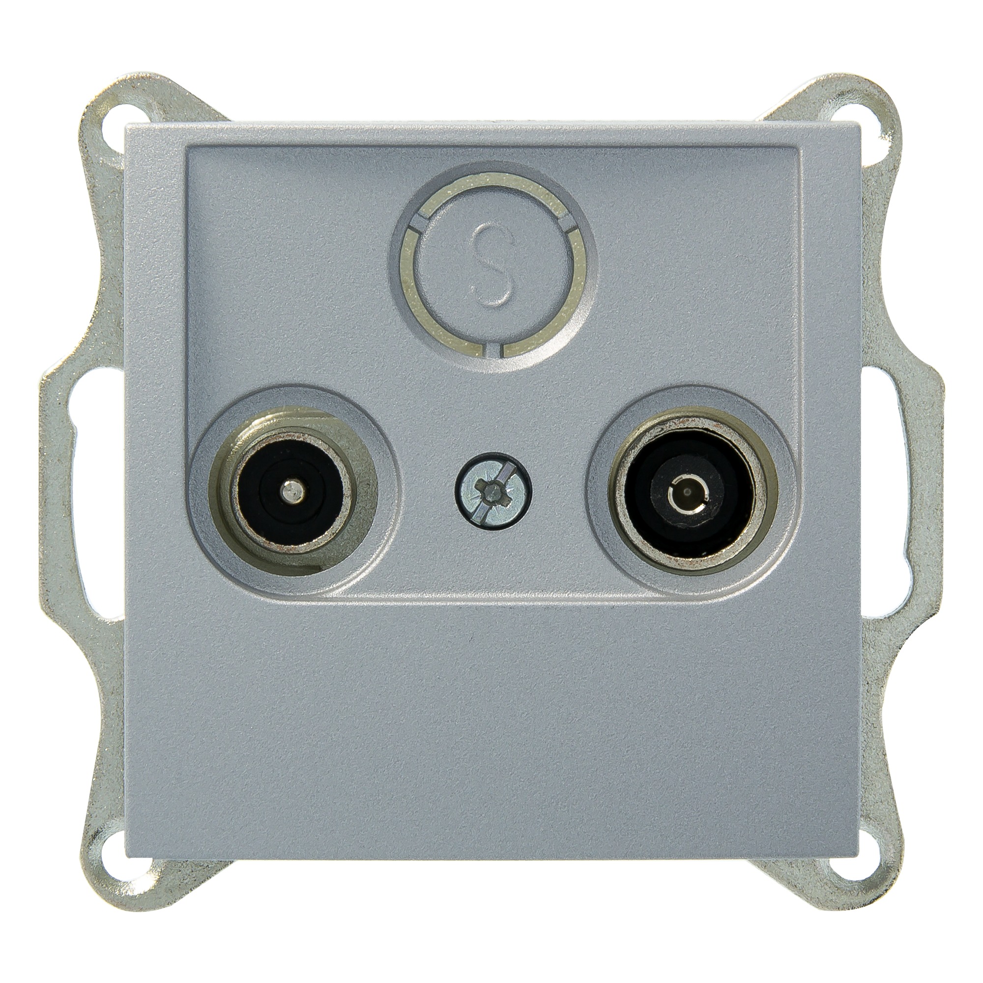 Berker B7 Stopcontact Coax Aluminium berker kopen in de aanbieding