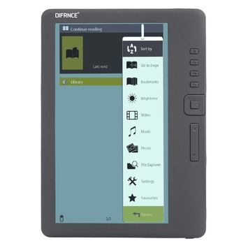 Difrnce e-reader 7" tft scherm eb715 intern geheugen 4 gb zwart