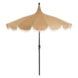 Parasol beige met franjes 200 x 235 cm
