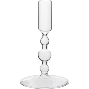 Kandelaar glas transparant 15 cm