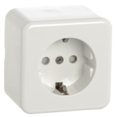 Handson Opbouw enkel wandcontactdoos RA wit