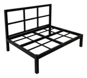 Wakefield palletonderstel Dune 120 cm zwart metaal