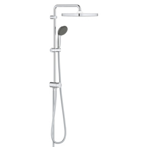 Grohe regendoucheset Quickfix Vitalio Start vierkant met handdouche 1 stand chroom