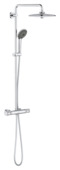 Grohe regendoucheset Quickfix Vitalio Joy - hoofddouche 26 cm -  met handdouche en thermostaatkraan 3 standen chroom  - hartafstand kraan 15 cm