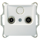 Berker S.1 stopcontact coax wit