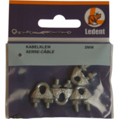 Ledent kabelklem tot Ø3 mm verzinkt (4 stuks)