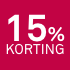 15 procent korting red