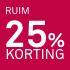25 procent ruim rood