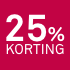 25 procent korting rood