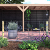 Gaas startpakket tuinhek grenen hout liggend 180 x 75 cm