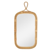Spiegel Rattan bruin rechthoek - l70xb34,5cm