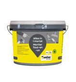 Weber Beamix mortel alles in 1 840 grijs 10 kg
