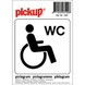 Pickup pictogram gehandicapten toilet 10x10 cm