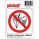 Pickup pictogram verboden voor consumpties 10x10 cm