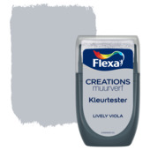 Flexa Creations muurverf kleurtester lively viola mat 30ml