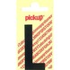 Pickup plakletter l 60 mm zwart