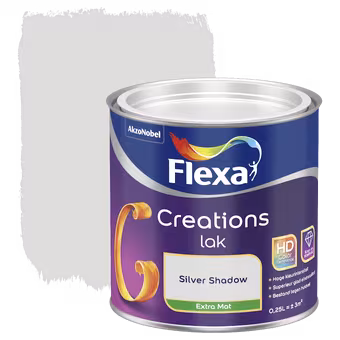 Flexa Creations binnenlak extra mat silver shadow 250 ml