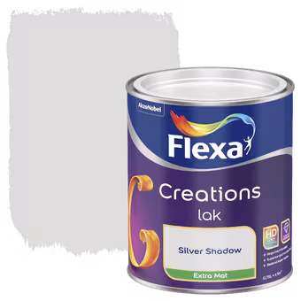 Flexa Creations binnenlak extra mat silver shadow 750 ml
