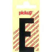 Pickup plakletter E zwart mat 90 mm