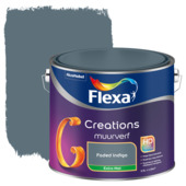 Karwei Flexa creations muurverf faded indigo extra mat 2.5 L aanbieding