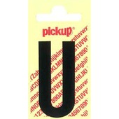 Pickup plakletter U zwart mat 90 mm