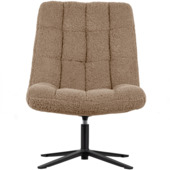 WOOOD draaifauteuil Job teddy taupe