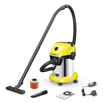 Kärcher 18V nat- en droogzuiger 17L WD3 S (incl. 5.0Ah accu + oplader)