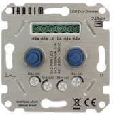 Tradim LED duo muurdimmer inclusief hotelschakeling 2494HH