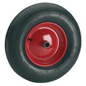 Los wiel rubber 400mm met as 20mm tot 250kg