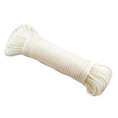 Ledent koord nylon wit Ø4 mm / 20 m