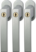 Abus raamboom aluminium met slot 3 stuks