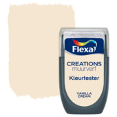 Flexa Creations muurverf kleurtester mat vanilla cream 30 ml