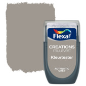 Flexa Creations muurverf kleurtester mat authentic grey 30 ml