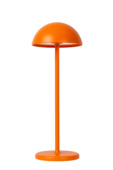 Lucide JOY Oplaadbare tafellamp Buiten Accu/Batterij Ø 12 cm LED dimb. 3000K IP54 Oranje
