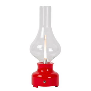 Lucide JASON Oplaadbare tafellamp Accu/Batterij LED dimb. 3000K 3 StepDim Rood