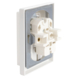 Schneider Merten System-M Geaard Stopcontact met Wisselschakelaar Polarwit