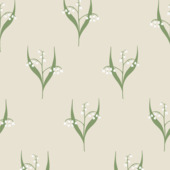 Vliesbehang Lilly creme (dessin 120974)