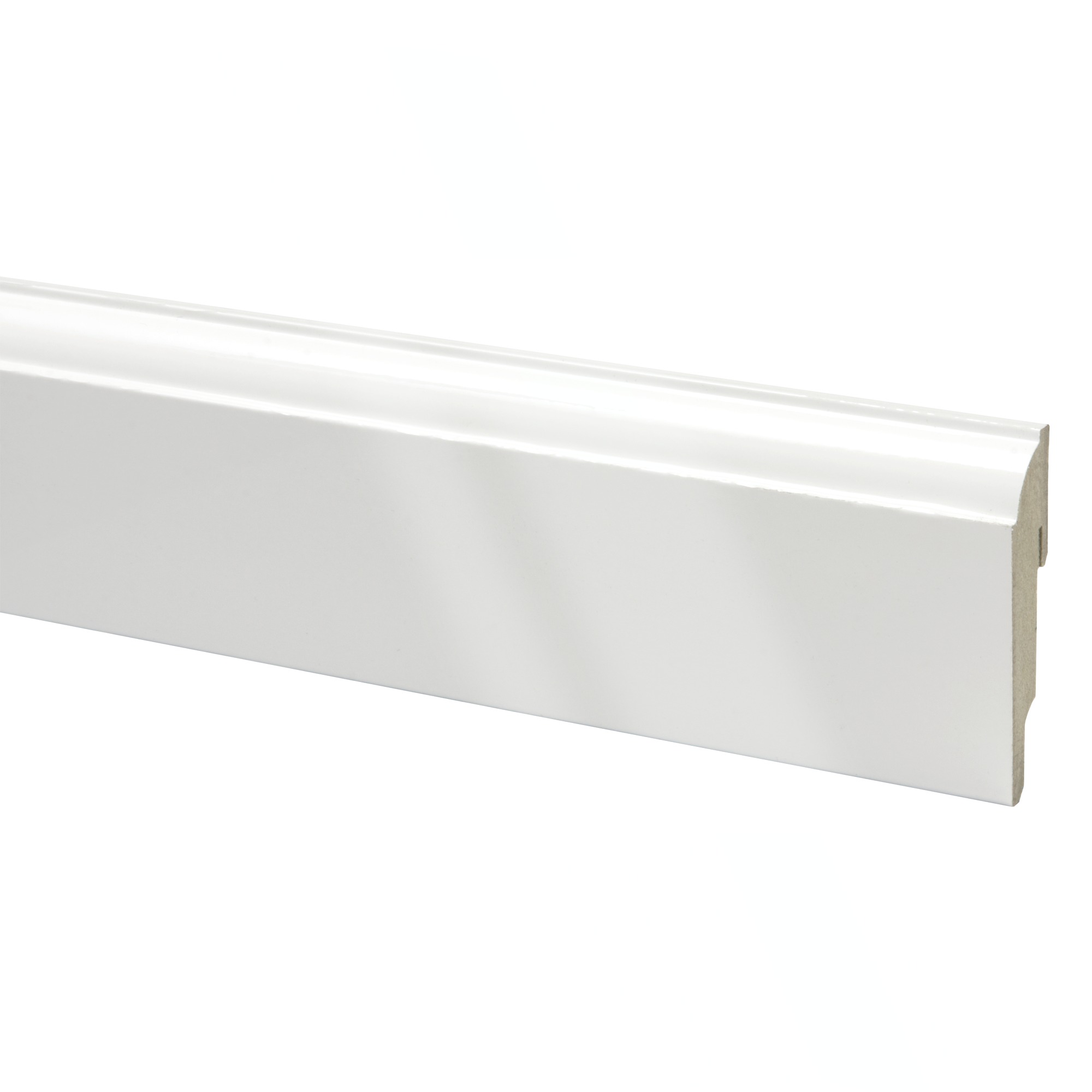 Cando Muurplint Kwart Rond Wit Hoogglans 19 Mm X 79 Mm X 240 cando kopen in de aanbieding