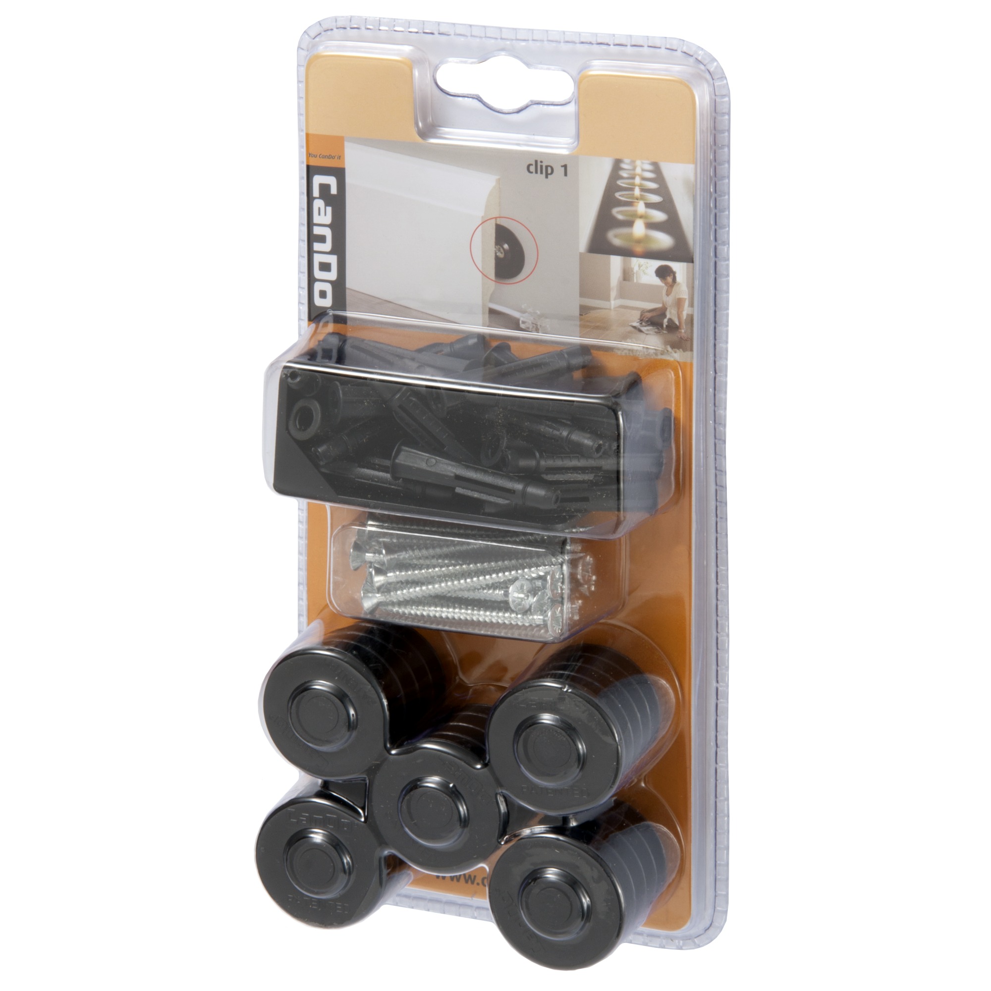 Cando Plintplug Voor Hoge Muurplint Zwart 25 Stuks cando kopen in de aanbieding