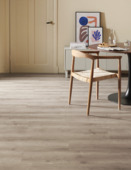 vtwonen click PVC EVC Barley rechte stroken bruin houtlook incl. geïntegreerde ondervloer