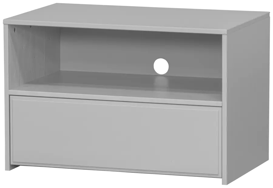 WOOOD TV-meubel Yissa 1 lade wolkengrijs grenenhout 46 x 70 cm