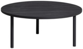 WOOOD salontafel Laut diepzwart grenen hout Ø 80 cm
