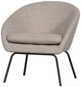 WOOOD fauteuil Ditte greige stof met armleuning