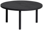 WOOOD salontafel Laut diepzwart grenen hout Ø 60 cm
