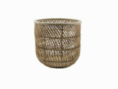 Mand rotan blond D32H35 cm
