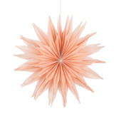 Sneeuwvlok hangend lichtroze