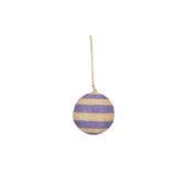 Ornament bal blauw gerecycled karton h7xd7 cm