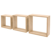 Duraline wandkubus eiken set van 3 stuks