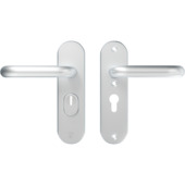 AXA veiligheidsbeslag Oval achterdeur aluminium kortschild met SKG 3-sterren 52 mm