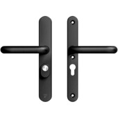 AXA veiligheidsbeslag Oval achterdeur zwart smal schild met SKG 3-sterren 55 mm